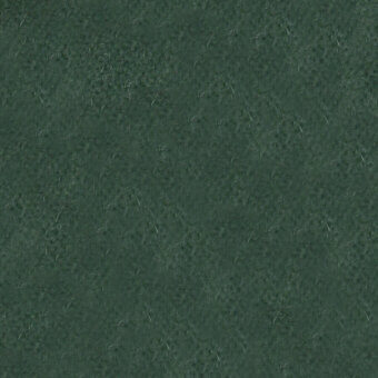 Green felted fabric swatch with a matte texture, displaying mottled fibers and a visible “turri > fabric cat. f > 764 g” label.